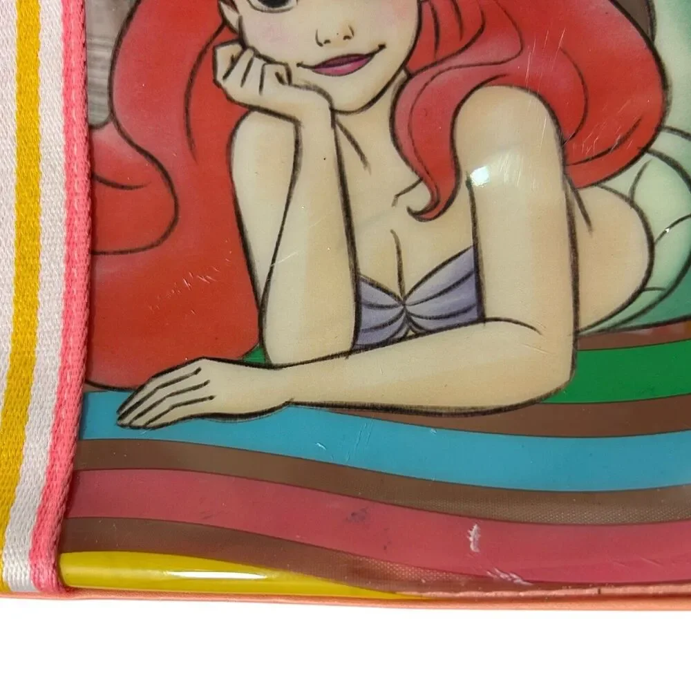 Disney Ariel Clear Crossbody Bag Rainbow Strap Pink Trim Adjustable Strap - Picture 5 of 16